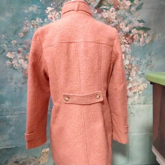 NWT Maralyn & Me Pink Faux Wool High Collar Coat Size Jr. XL - Picture 3 of 10